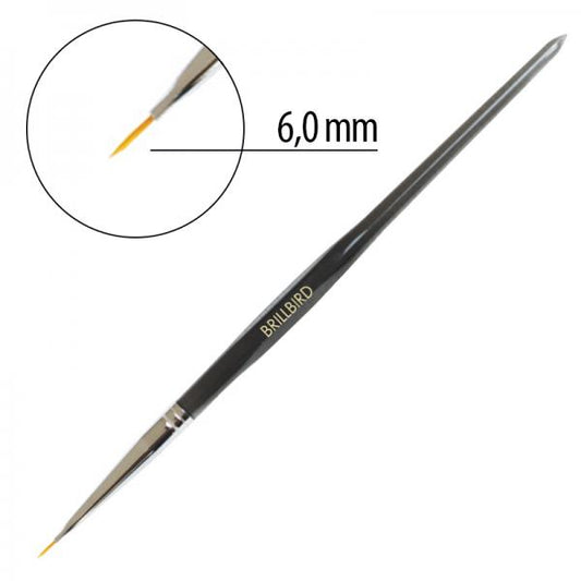 Nail art brush with thin tip